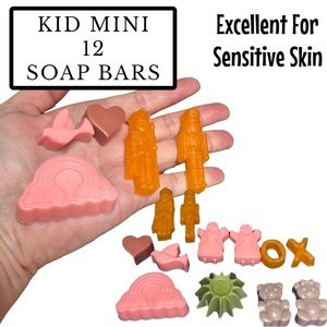 12 Bars, Kids Mini Soap, Handmade, Gift Set ( PRICE IS FIRM )